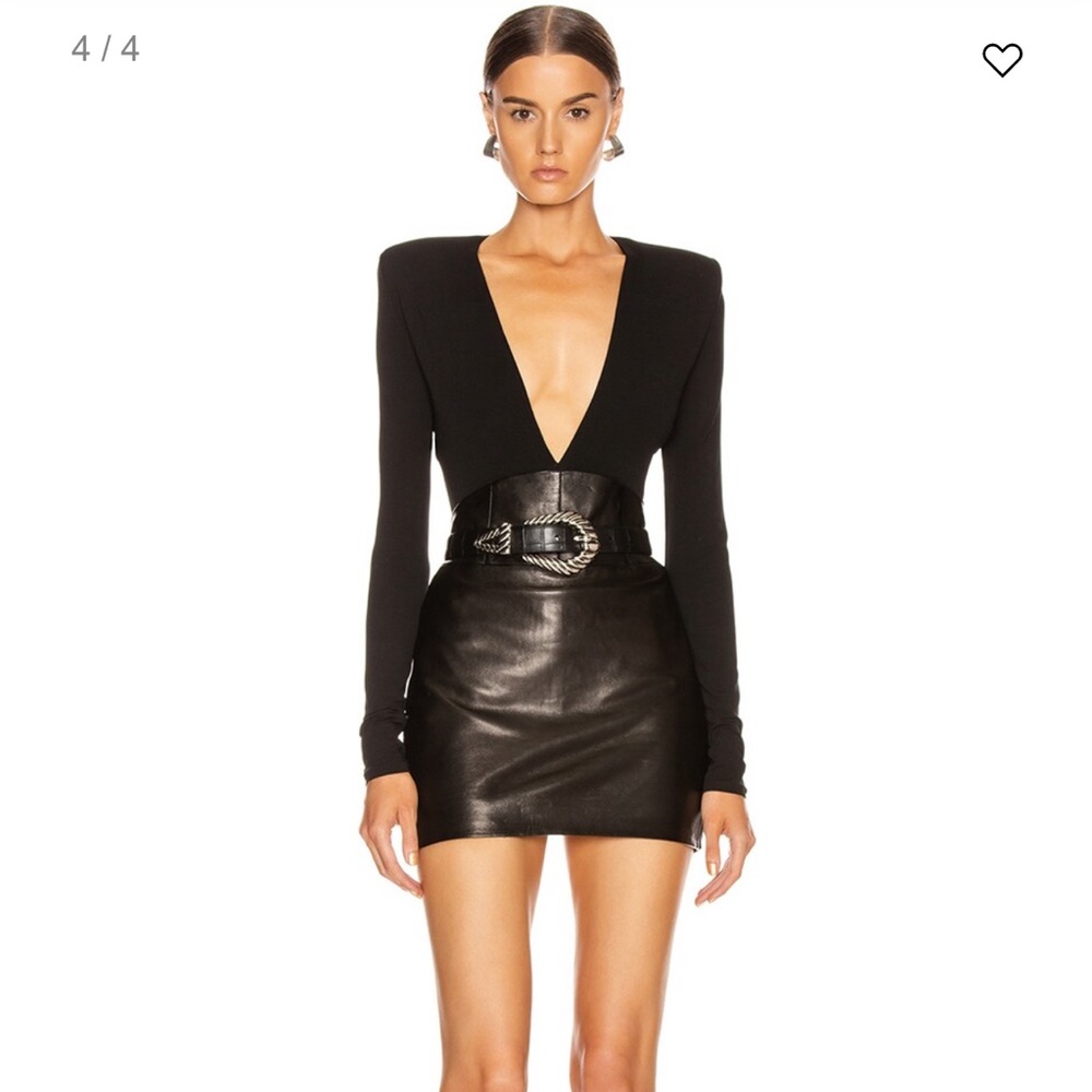 Michelle Mason Mini Leather Skirt!
